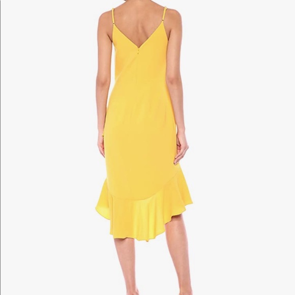 Dress the Population Wendy Ruffle Hem Midi Dress M - Picture 2 of 9